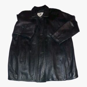 LNR- Women's 3/4 Leather Jacket - Black - Size L